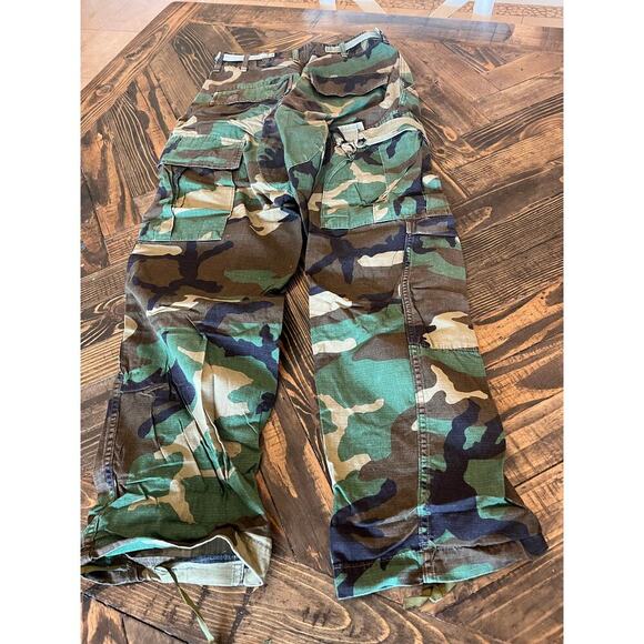 US Navy Camo Combat Military XS Trousers Costume Pockets Uniform Hunting Cargo - Picture 3 of 12